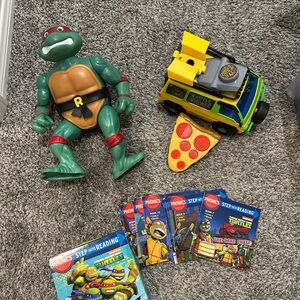 Ninja Turtle Toy and Book Set